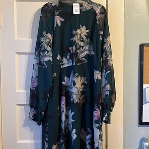 Suzanne Betro Long Sleeve Tie Belt Dress